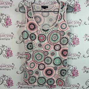 Jessica tank top sparkly sequins clear Multicolor Patterned Tank Top